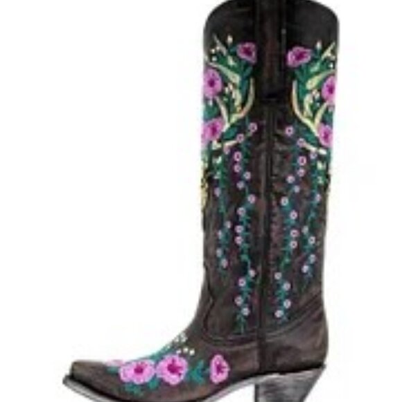 Corral Embroidered Deer Skull Tall Boots - Picture 2 of 8